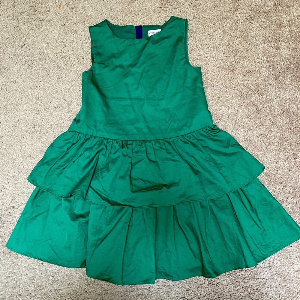 EUC Beautiful emerald green sleeveless dress. Crew cuts